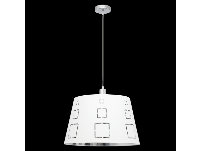  Suspension fabrilamp celaya e27 coloris blanc ø 40 cm hauteur réglable 40-110 cm 122194001 - Conforama A