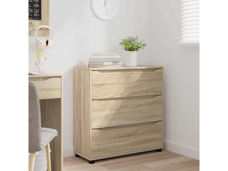  Armoire de rangement, commode de rangement 80 x 31 x 81 cm bois d'ingénierie shl7484  - Conforama E