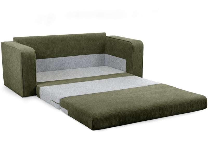  Bobochic canapé droit convertible déplimousse come tissu texturé vert COME - Conforama D
