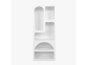 Bibliothèque avec 5 niches blanc