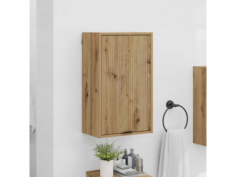  Cabinet de salle de bain, meuble de rangement chêne artisanal 39x23.5x65 cm  - Conforama D