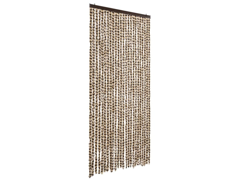  Rideau anti-mouches, moustiquaire beige et marron 100x200 cm chenille cf43497  - Conforama A