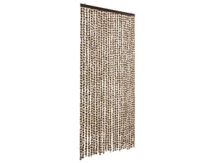 Rideau anti-mouches, moustiquaire beige et marron 100x200 cm chenille cf43497