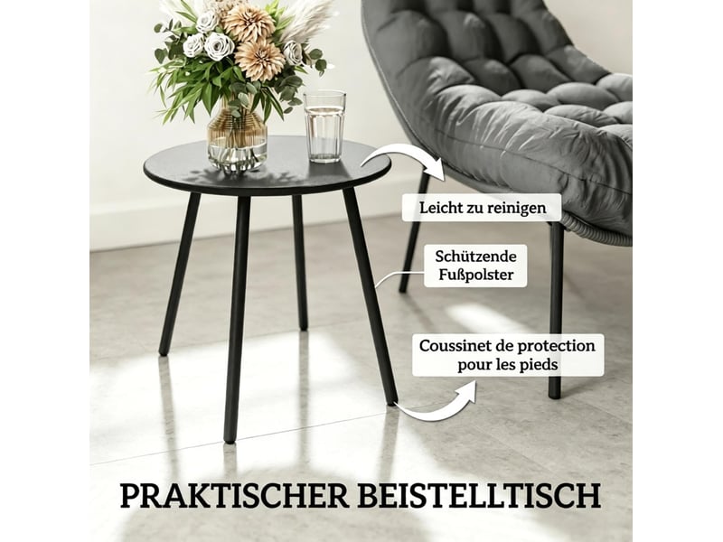 Salon de jardin 2 personnes 66x99x73 cm avec coussins acier gris - Conforama D