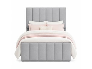 Lit avec rangement 90x200 cm ULQENI   coloris gris