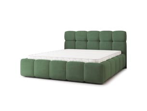 Lit coffre 200x200 cm <strong>MASSENO</strong> <strong></strong> coloris vert