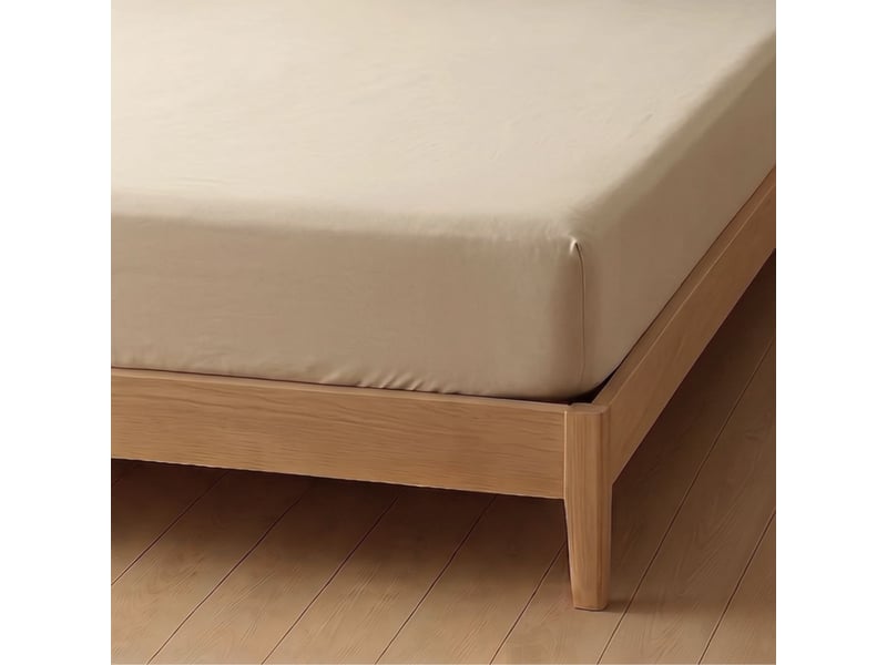  Drap housse 160x200 bonnet 35cm 100% coton grège - vitalia VITALIA - Conforama B