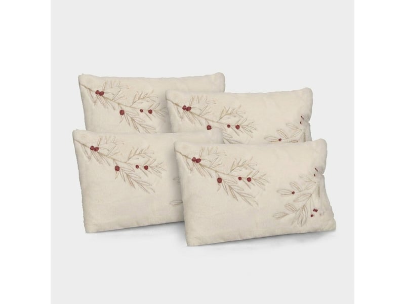  Coussin décoratif rectangulaire déhoussable à feuilles winterberg  - Conforama A