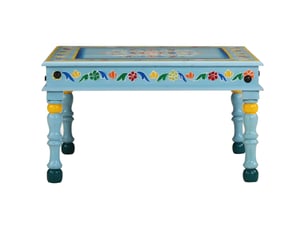 Table basse rectangulaire coloris bleu  