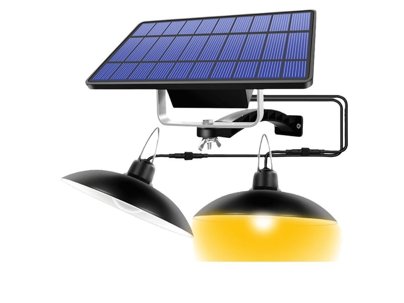 Lampe solaire extérieure avec télécommande – noir, lumière chaude 3000k - Conforama A