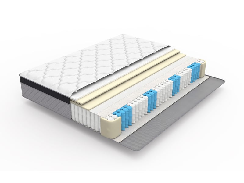  Matelas à ressorts 140x200 cm – blanc – h3, 25 cm, soutien ergonomique et confort toutes positions  - Conforama A