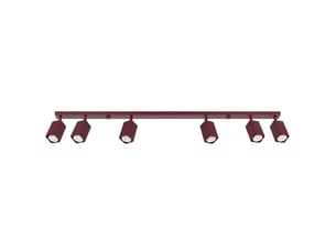 Plafonnier rayo 6l bordeaux aluminium moderne 16.5x117x6cm