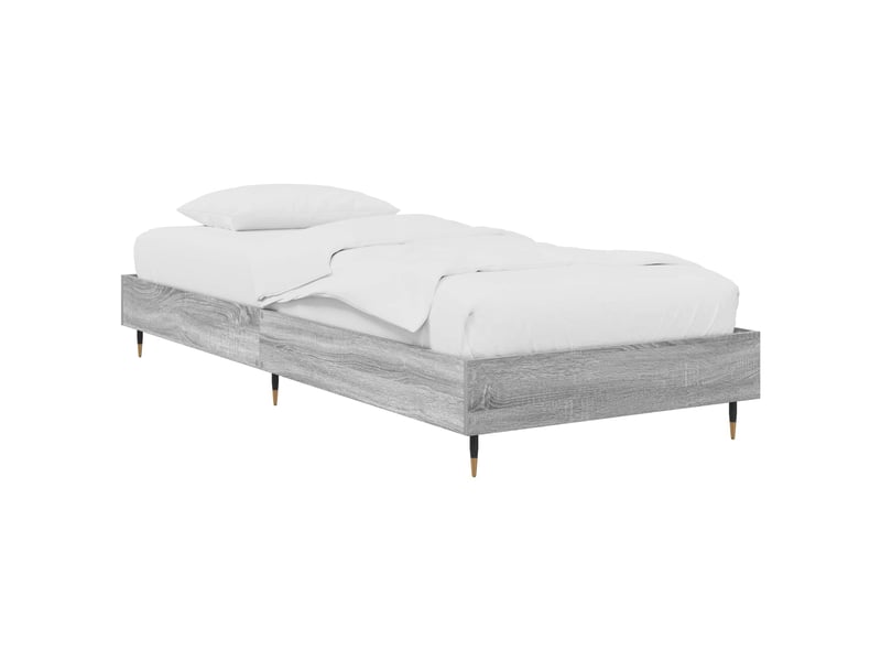  Lit simple- lit adulte -  cadre de lit sonoma gris 80 x 200 cm bois d'ingénierie  - Conforama A