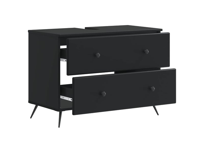  Meuble sous lavabo de salle de bain breda noir 82 x 41 x 59 cm cf64844  - Conforama C