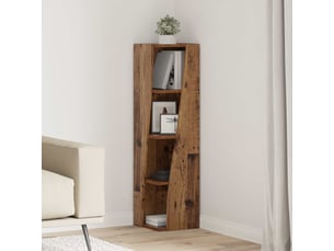 Meuble d'angle, meuble de rangement salon 27,5x27x102cm bois d'ingénierie bois ancien