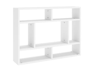 Étagère murale, étagère suspendue blanc 75x16x55 cm bois d'ingénierie cf42045