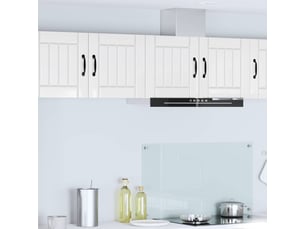 Meuble mural de cuisine, armoire de cuisine 2 pcs blanc brillant bois d'ingénierie shl2176
