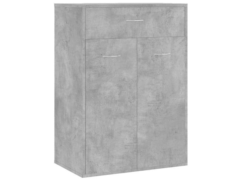  Meuble à chaussure, armoire à chaussures gris béton 60x35x84 cm bois d'ingénierie  - Conforama A