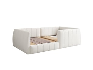 Lit simple 90x200 cm coloris beige