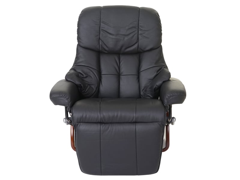  Mca fauteuil relax calgary 2, fauteuil de télévision, cuir, charge 150kg - noir, couleur noix  - Conforama C