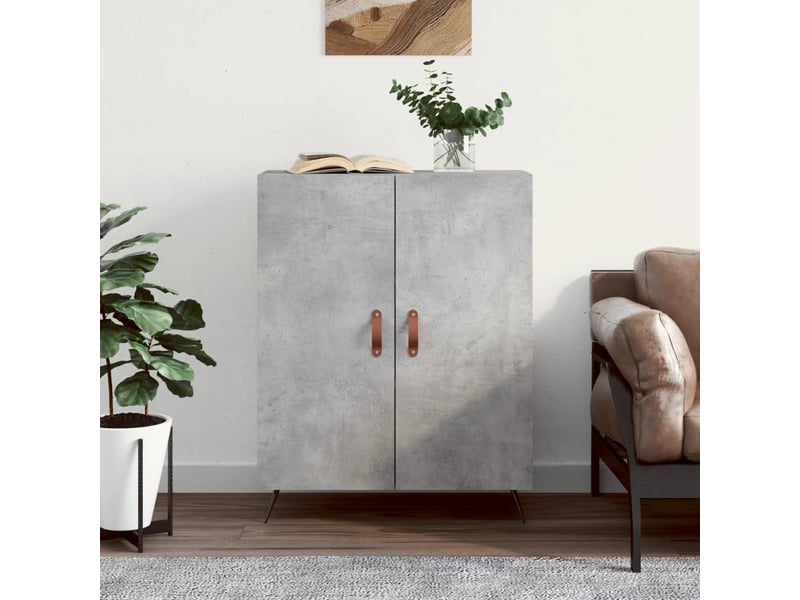  Buffet - bahut - meuble de rangement gris béton 69,5x34x90 cm bois d'ingénierie  - Conforama B