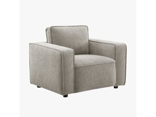 Fauteuil en tissu taupe