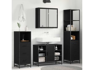 Ensemble de mobilier de salle de bain 3 pc chêne noir cf64350
