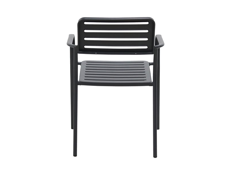  Lot de 2 fauteuils de jardin empilables en métal gris - baca  - Conforama E
