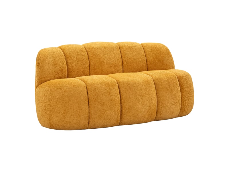  Canapé fixe 2 places alchi, places assises 2, 82x58x147h cm, jaune moutarde Alchi - Conforama A