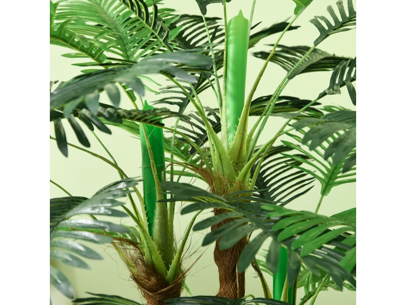 Palmier artificiel en pot 100 cm – vert – 27 branches modelables pour décoration intérieure et extérieure - Conforama D