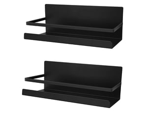 Etagère réfrigérateur, 2 pièces étagère à épices réfrigérateur magnétique organisateur de réfrigérateur economie espace pour la cuisine, noir