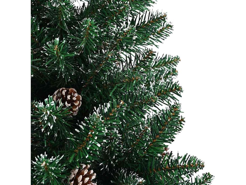  Sapin de noël, arbre de noël mince bois véritable et neige blanche vert 150 cm  - Conforama E