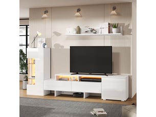 Meuble tv coloris blanc 170 cm