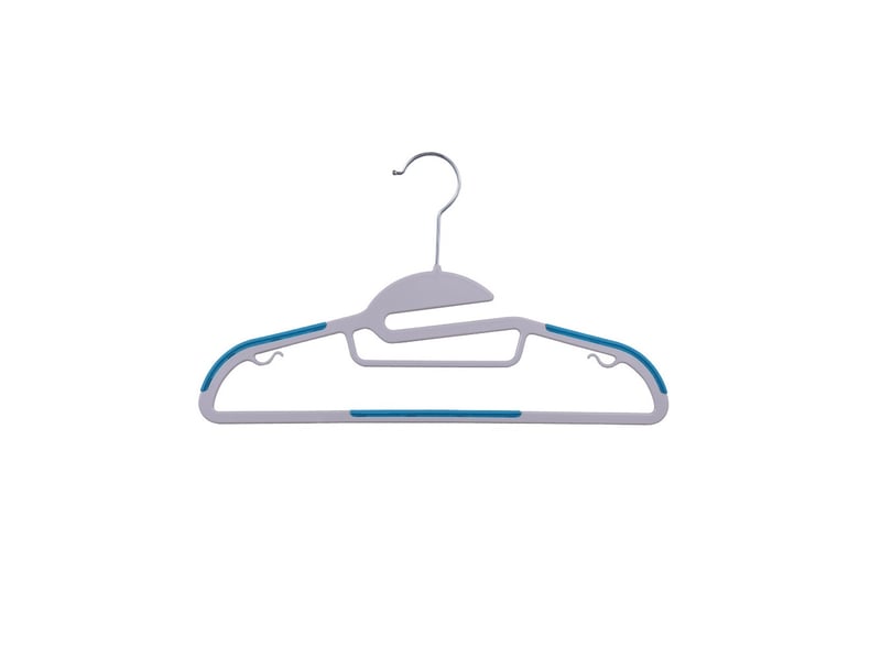  Lot de 20 cintres en plastique ultra robustes et antidérapants – bleu  - Conforama A