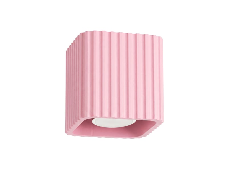  Plafonnier riff 1 rose gu10 aluminium moderne 10x10x10cm SL.3099 - Conforama A