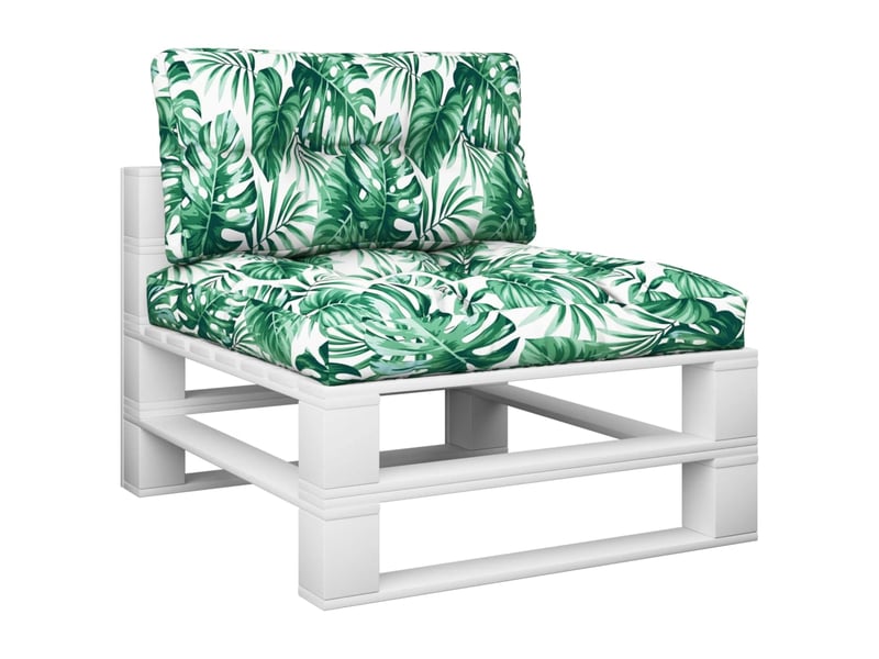  Lot de 2 coussins de palette, coussins de canapé motif de feuilles tissu cf59567  - Conforama C