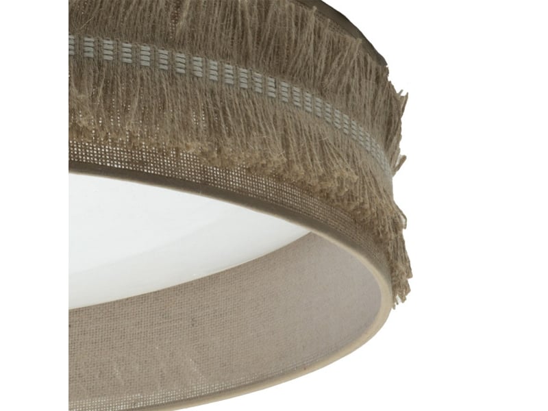  Fabrilamp kala plafonnier led 72 w, 5616 lm, 300040006500 k, beige en toile de jute, ø 50 cm 186785009 - Conforama C