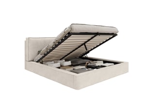 Lit coffre 180x200 cm BEAOK   coloris beige