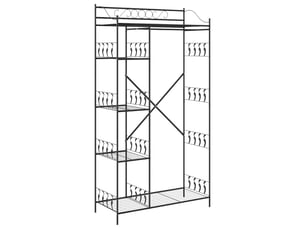 Armoire ouverte noir 101x43x188 cm acier