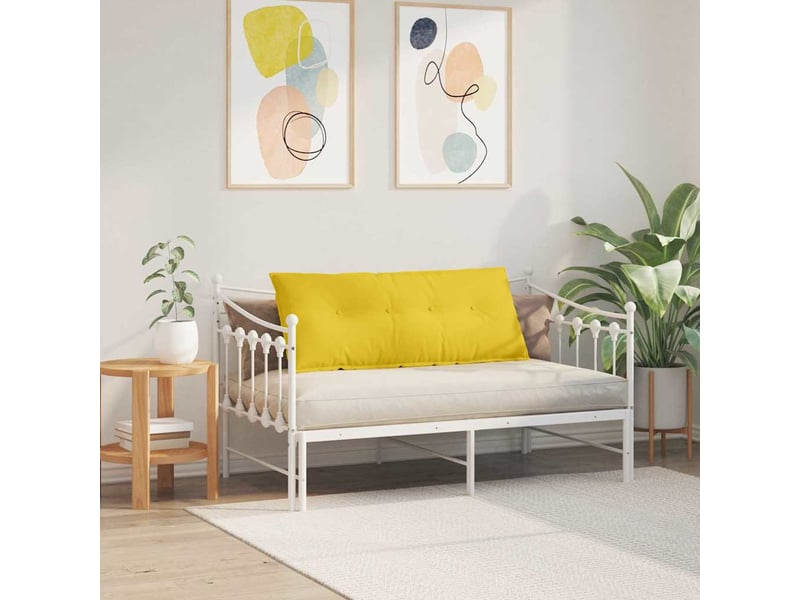 Coussin de dos, coussin de dossier jaune clair 120 x 19 x 50 cm tissu cf54769 - Conforama D