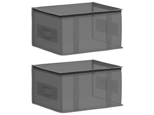 Boîte de rangement avec fenêtre transparente 2 pcs tissu intissé shl40717