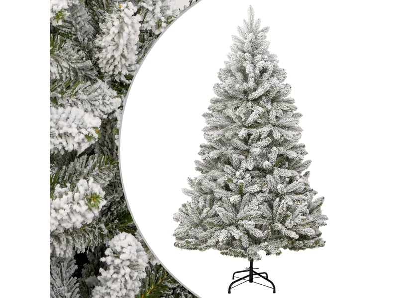  Sapin de noël artificiel, arbre de noël à charnières avec neige floquée 270 cm  - Conforama B