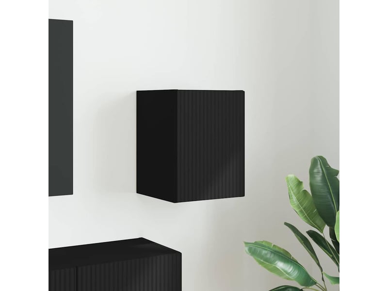  Meuble tv - banc tv - meuble de rangement mural 30 x 31 x 40 cm noir bois d'ingénierie  - Conforama B