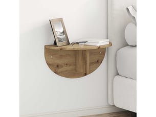 Étagère flottante, étagère suspendue montage mural chêne artisanal 48 x 24 x 24 cm cf42473