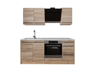 Vicco cuisine, sonomachêne doré, 180cm, pt marbre