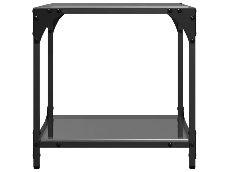  Tables basses avec dessus en verre noir 2 pcs 40x40x40 cm acier  - Conforama D