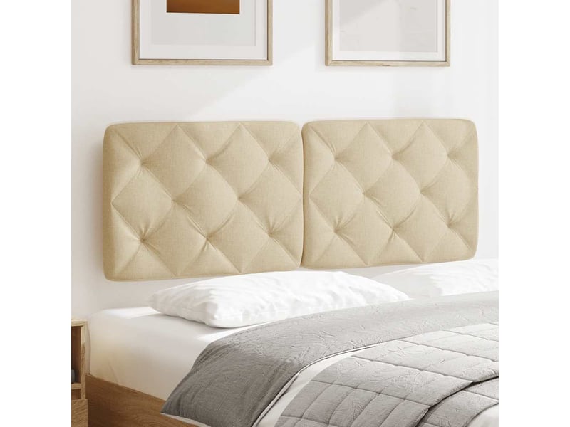  Coussin de tête de lit crème 140 cm tissu cf55942  - Conforama C