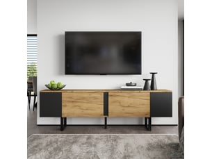 Meuble tv coloris bicolore 180 cm <strong>WISHDOR</strong> <strong></strong>