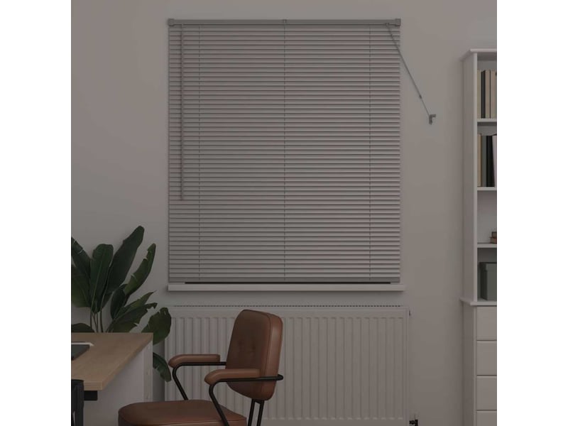 Store vénitien, store de fenêtre argenté 130 x 120 cm 25 mm aluminium cf47543 - Conforama C