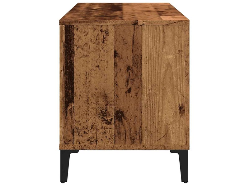  Armoire à disques, armoire de rangement vieux bois 100x38x48 cm bois d'ingénierie shl83465  - Conforama E